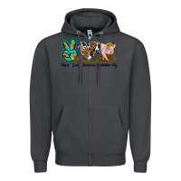 Smoke peace love yorkshire pig Zipper Hoodie - LillyAllenDesigns