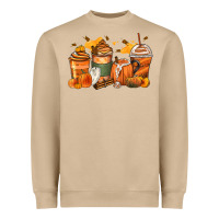 Mushroom pumpkin spice latte coffee cups Heavyweight Sweatshirt - Zillion Design Studio