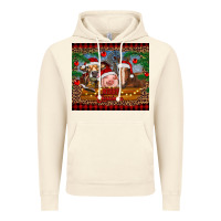 Vintage Artic merry christmas cow pig and horse Vintage Hoodie - RanaPortraitStore