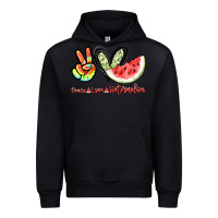 Black Peace love watermelon Urban Hoodie - NancyCooperArtShop