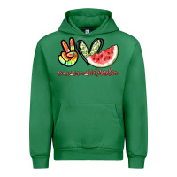 Emerald Peace love watermelon Urban Hoodie - NancyCooperArtShop