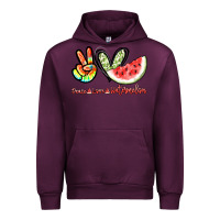 Mauve Wine Peace love watermelon Urban Hoodie - NancyCooperArtShop