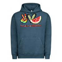 Pigment Midnight Navy Peace love watermelon Urban Hoodie - NancyCooperArtShop