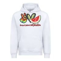 White Peace love watermelon Urban Hoodie - NancyCooperArtShop