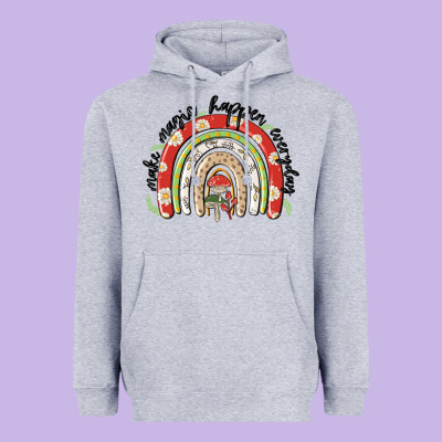 Make Magic Happen Everyday Heavyweight Hoodie Designed By Maliassmallbusiness