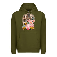 Army Green Western Pigs with Crosses Premium Hoodie - LillyAllenDesigns