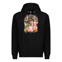 Black Western Pigs with Crosses Premium Hoodie - LillyAllenDesigns