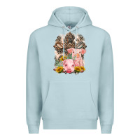 Blue Mist Western Pigs with Crosses Premium Hoodie - LillyAllenDesigns