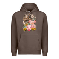 Coffee Western Pigs with Crosses Premium Hoodie - LillyAllenDesigns