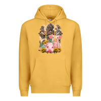 Mustard Western Pigs with Crosses Premium Hoodie - LillyAllenDesigns