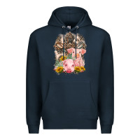 Navy Western Pigs with Crosses Premium Hoodie - LillyAllenDesigns