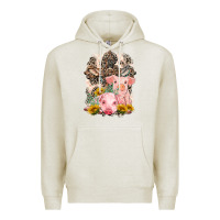 Oatmeal Heather Western Pigs with Crosses Premium Hoodie - LillyAllenDesigns