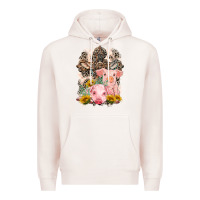Pale Pink Western Pigs with Crosses Premium Hoodie - LillyAllenDesigns