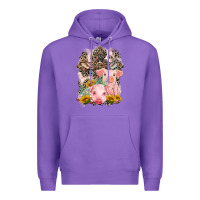 Purple Western Pigs with Crosses Premium Hoodie - LillyAllenDesigns