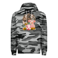 Slate Camo Western Pigs with Crosses Premium Hoodie - LillyAllenDesigns