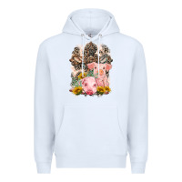 White Western Pigs with Crosses Premium Hoodie - LillyAllenDesigns