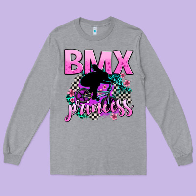 Bmx Princess Long Sleeve Tee Designed By Adodesignshop