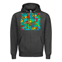 Charcoal Heather autism awareness puzzle Zipper Hoodie - BarkalooDesign