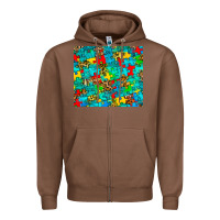 Chestnut autism awareness puzzle Zipper Hoodie - BarkalooDesign