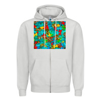Dove Grey autism awareness puzzle Zipper Hoodie - BarkalooDesign