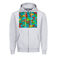 Heather Grey autism awareness puzzle Zipper Hoodie - BarkalooDesign