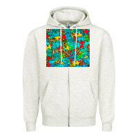 Oatmeal Heather autism awareness puzzle Zipper Hoodie - BarkalooDesign