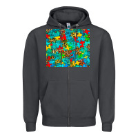 Smoke autism awareness puzzle Zipper Hoodie - BarkalooDesign