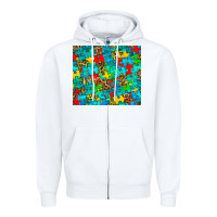 White autism awareness puzzle Zipper Hoodie - BarkalooDesign