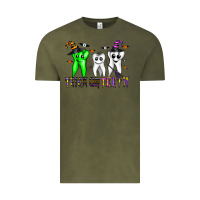 Vintage Olive trick or teeth Vintage Tee - CowhideDigitalArt