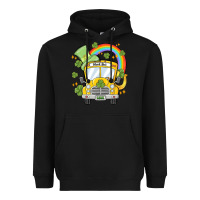 Black st. patrick's day school bus Heavyweight Hoodie - MaliasSmallBusiness