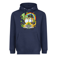 Navy st. patrick's day school bus Heavyweight Hoodie - MaliasSmallBusiness