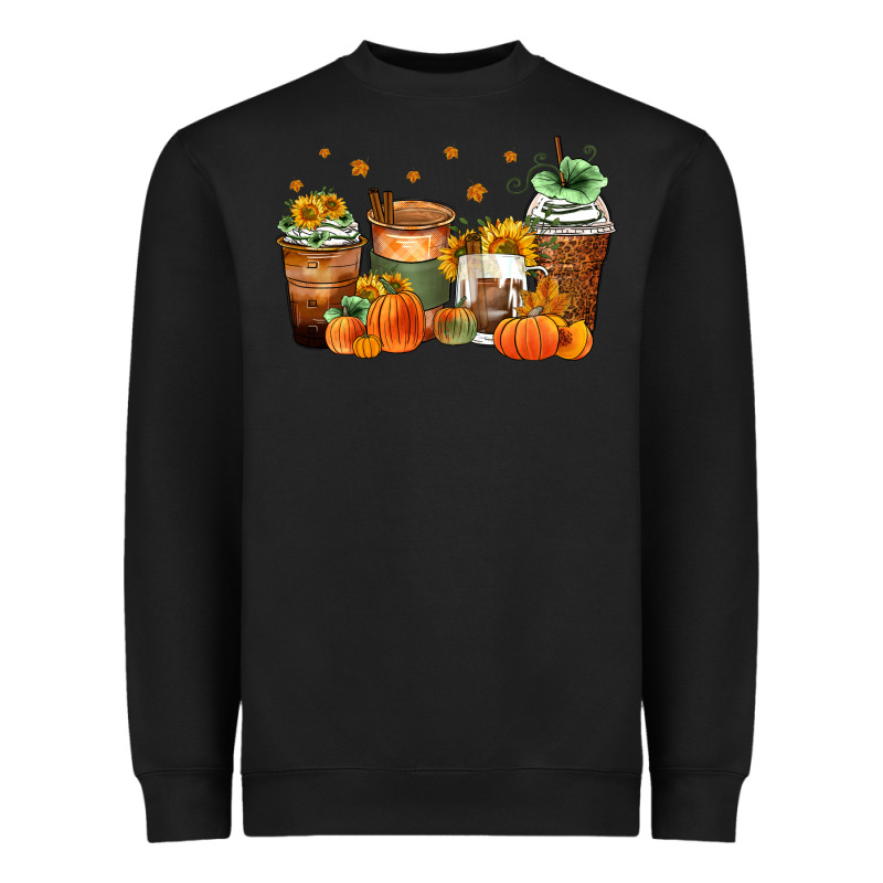 Fall Coffee Cups Heavyweight Sweatshirt by Zillion Design Studio | Teevron