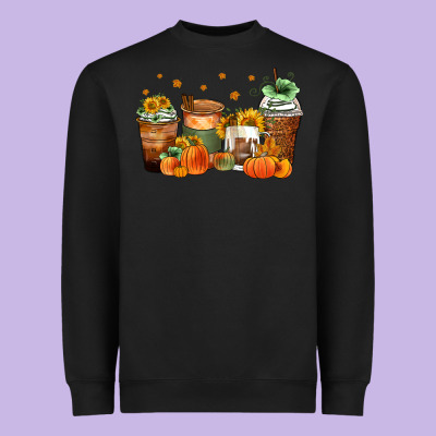 Fall Coffee Cups Heavyweight Sweatshirt Designed By Zillion Design Studio