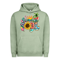 Pigment Oil Green summer soul Urban Hoodie - NancyCooperArtShop