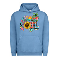 Pigment Pebble Blue summer soul Urban Hoodie - NancyCooperArtShop