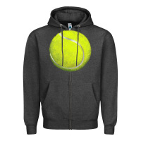 Charcoal Heather tennis bal Zipper Hoodie - BarkalooDesign