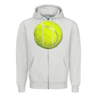 Dove Grey tennis bal Zipper Hoodie - BarkalooDesign
