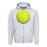 Heather Grey tennis bal Zipper Hoodie - BarkalooDesign
