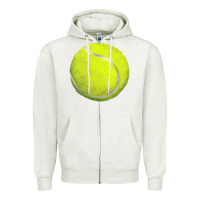 Oatmeal Heather tennis bal Zipper Hoodie - BarkalooDesign