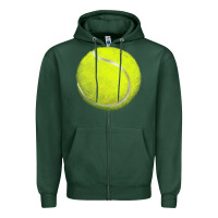 Sports Green tennis bal Zipper Hoodie - BarkalooDesign