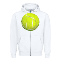 White tennis bal Zipper Hoodie - BarkalooDesign