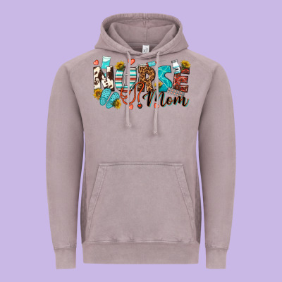 Nurse Mom Vintage Hoodie Designed By Texasbilliewilder