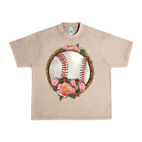 French Oak western baseball with roses Urban Heavy Tee - HRA Design Shop