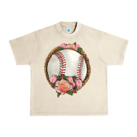 Sandshell western baseball with roses Urban Heavy Tee - HRA Design Shop