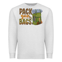Oatmeal Heather pack your bags Premium Sweatshirt - NancyCooperArtShop