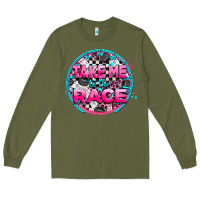 Army Green take me to the race Long Sleeve Tee - AdoDesignShop