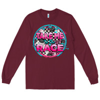 Burgundy take me to the race Long Sleeve Tee - AdoDesignShop