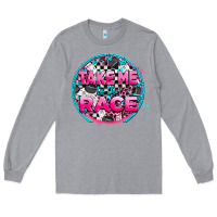 Heather Grey take me to the race Long Sleeve Tee - AdoDesignShop