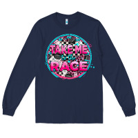 Navy take me to the race Long Sleeve Tee - AdoDesignShop