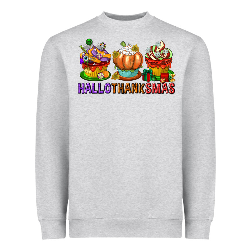 Hallothanksmas Cupcakes Heavyweight Sweatshirt by texasbilliewilder | Teevron